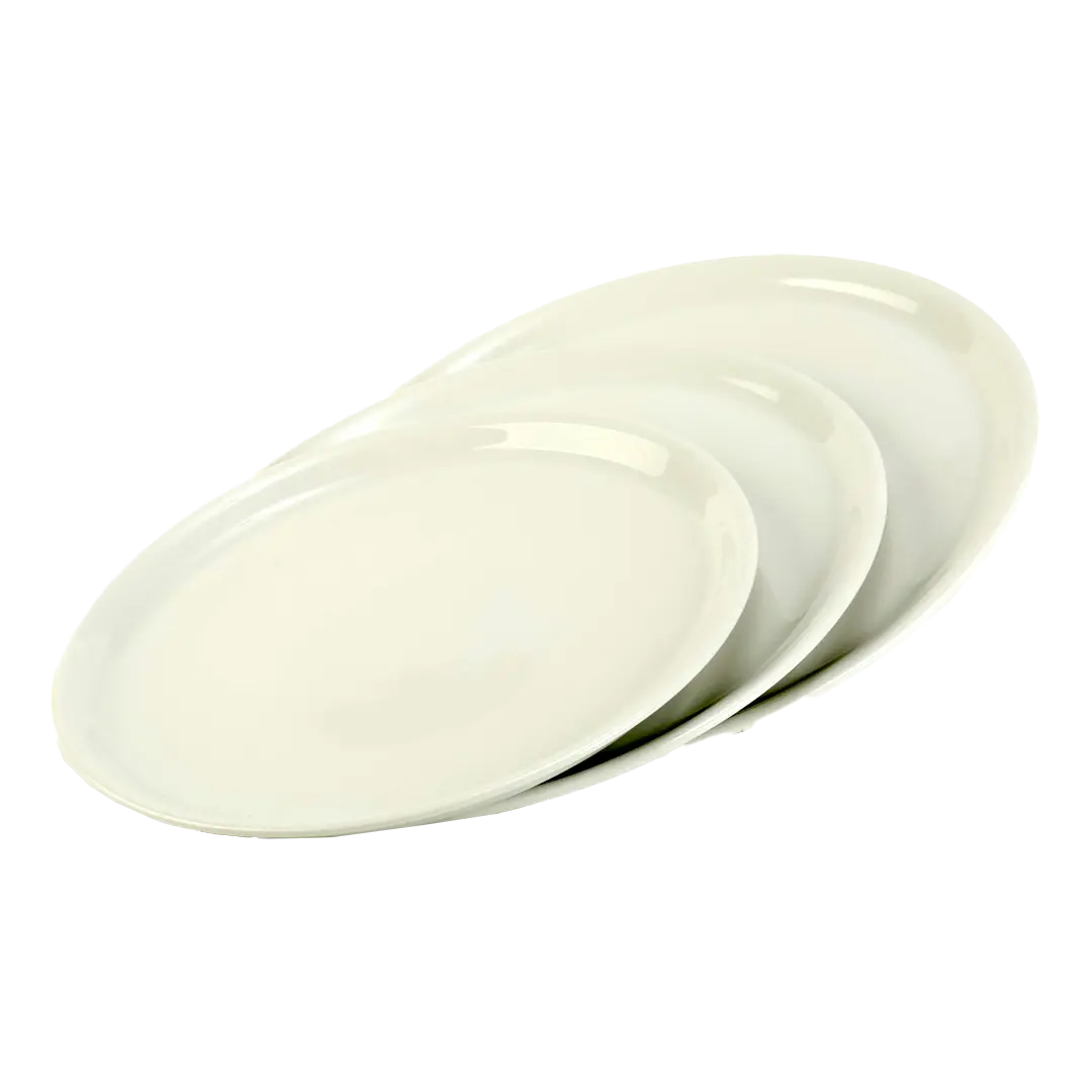 White pizza plate